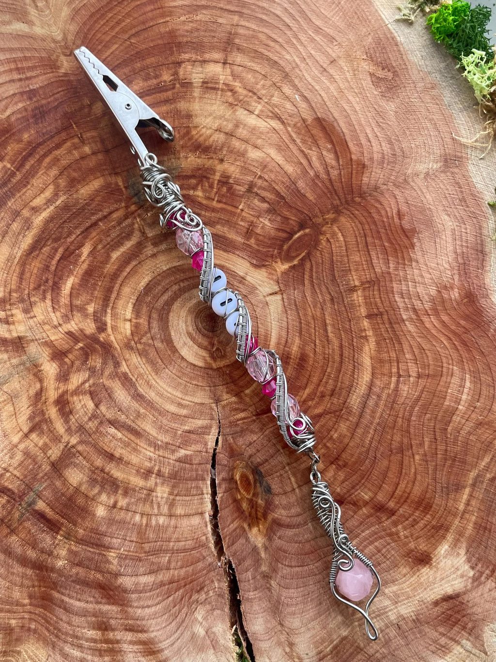 111 Angel Number Smoking Wand With Rose Quartz