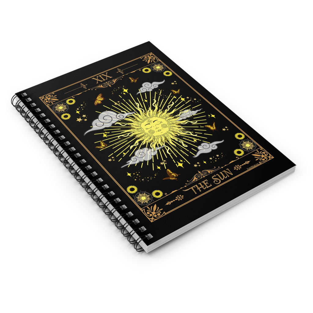 The Sun Tarot Card Spiritual Lined Page Journal | For Manifestation, Spellwork, Shadow Work, Self Reflection, And More