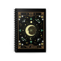 The Moon Tarot Card Spiritual Lined Page Journal | For Manifestation, Spellwork, Shadow Work, Self Reflection, And More