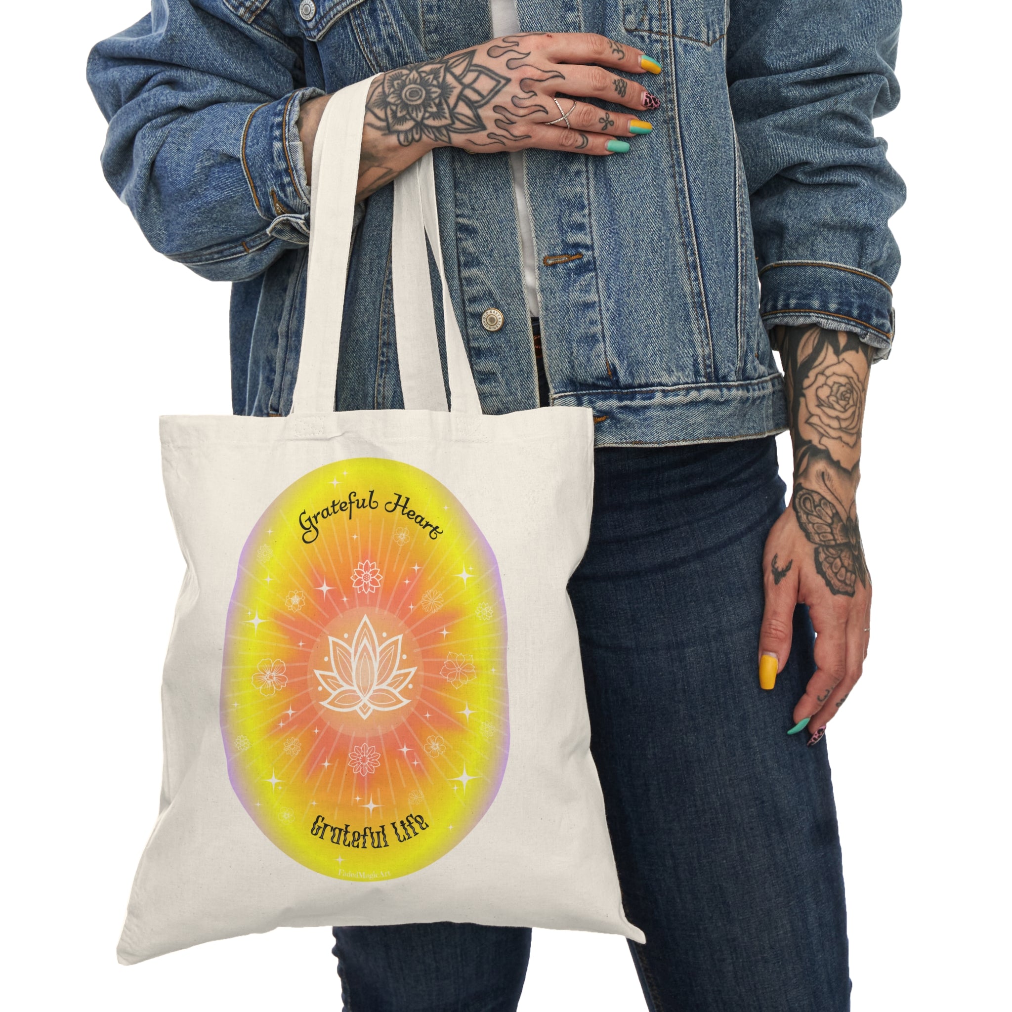 Grateful Heart Grateful Life | Positive Gratitude Tote Bag