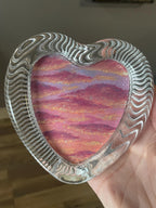 Original Glass Framed Iridescent Sunset Acrylic Painting | Whimsical Art