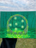 Original Gouache on Canvas Painting "Fae Trap" | 6x8 inch | Fantasy Painting