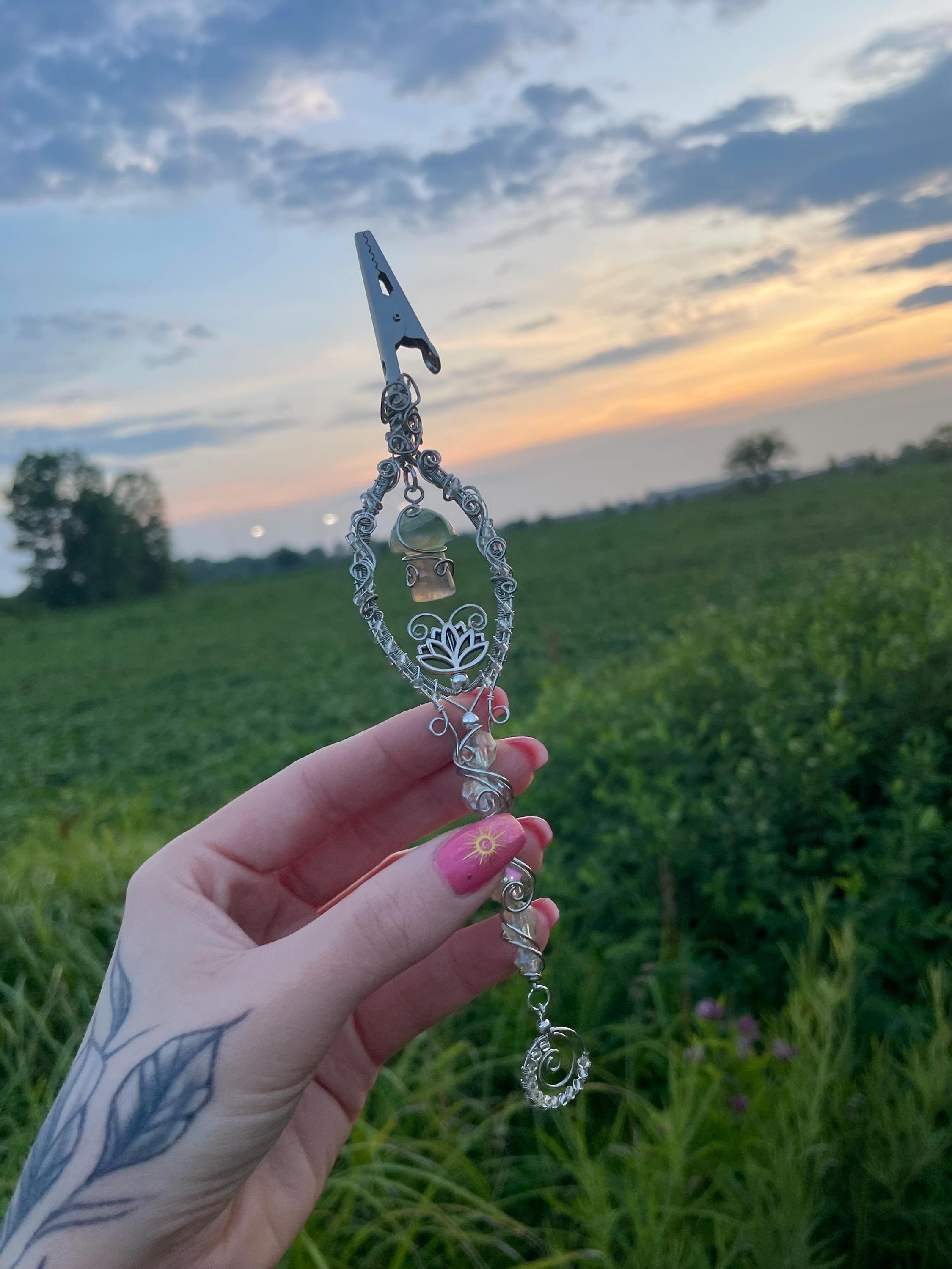 Smoky Quartz Magic Mushroom Smoking Wand