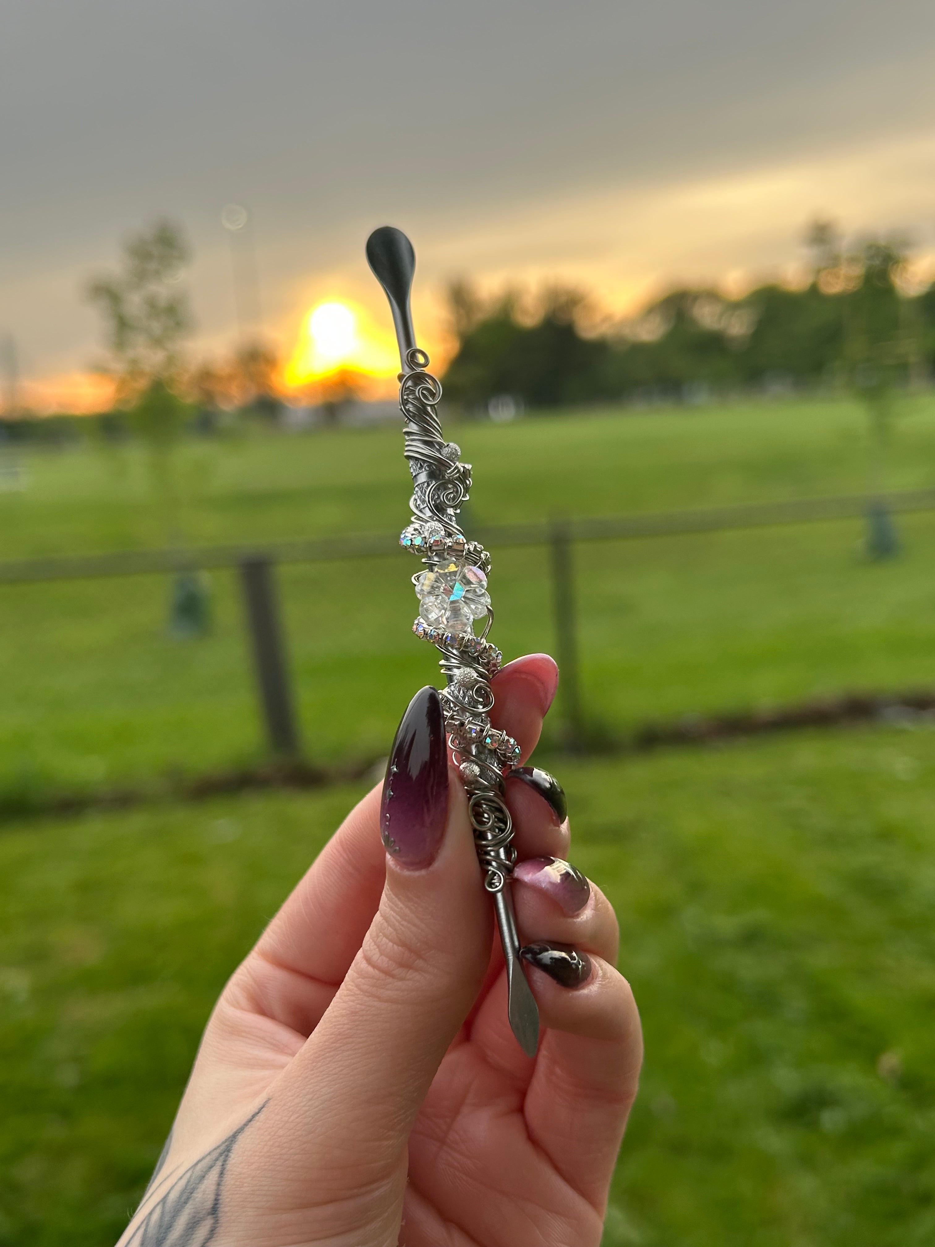 Iridescent Flower Dab Tool Or Bowl Poker