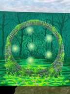 Original Gouache on Canvas Painting "Fae Trap" | 6x8 inch | Fantasy Painting