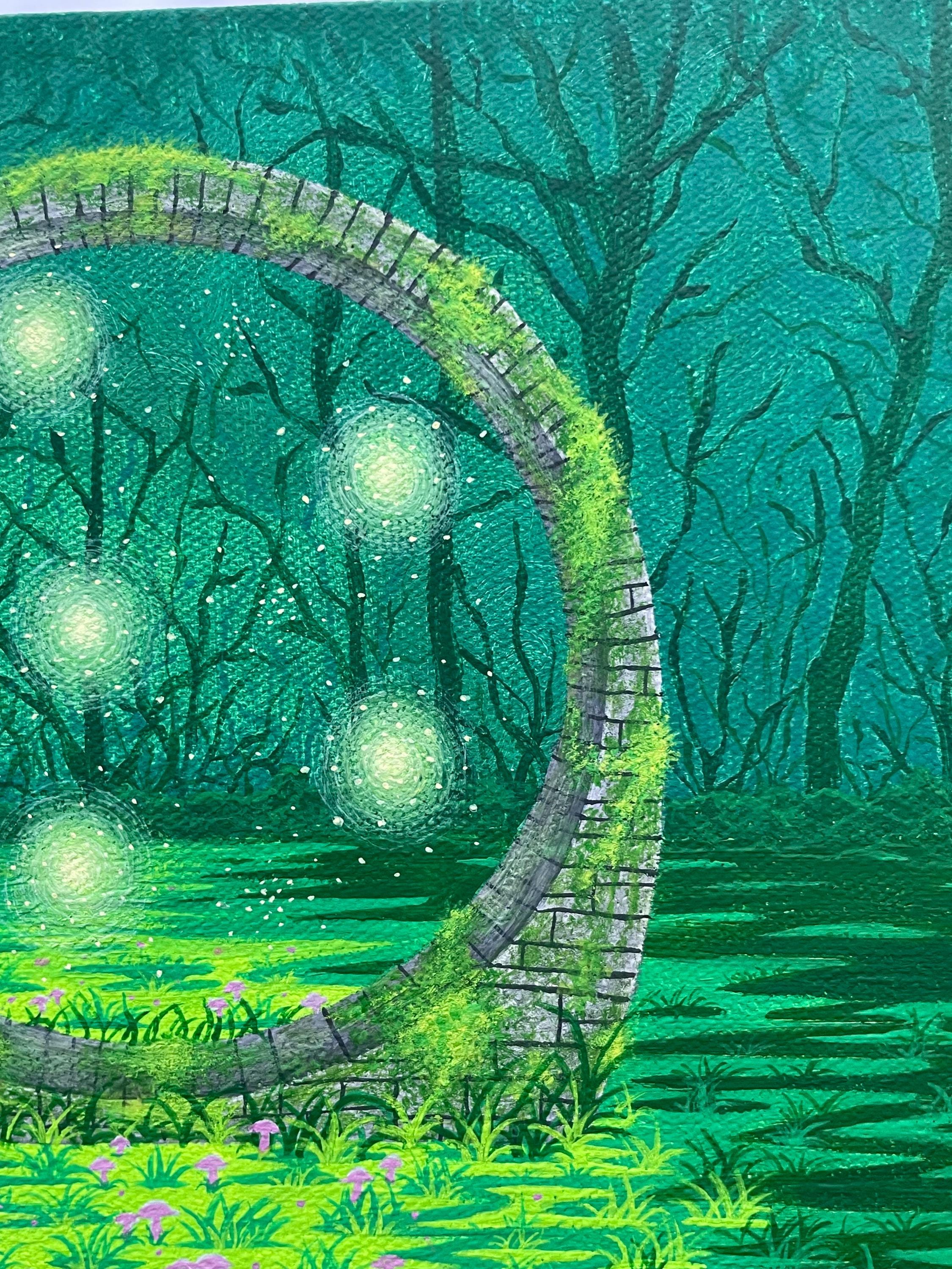 Original Gouache on Canvas Painting "Fae Trap" | 6x8 inch | Fantasy Painting