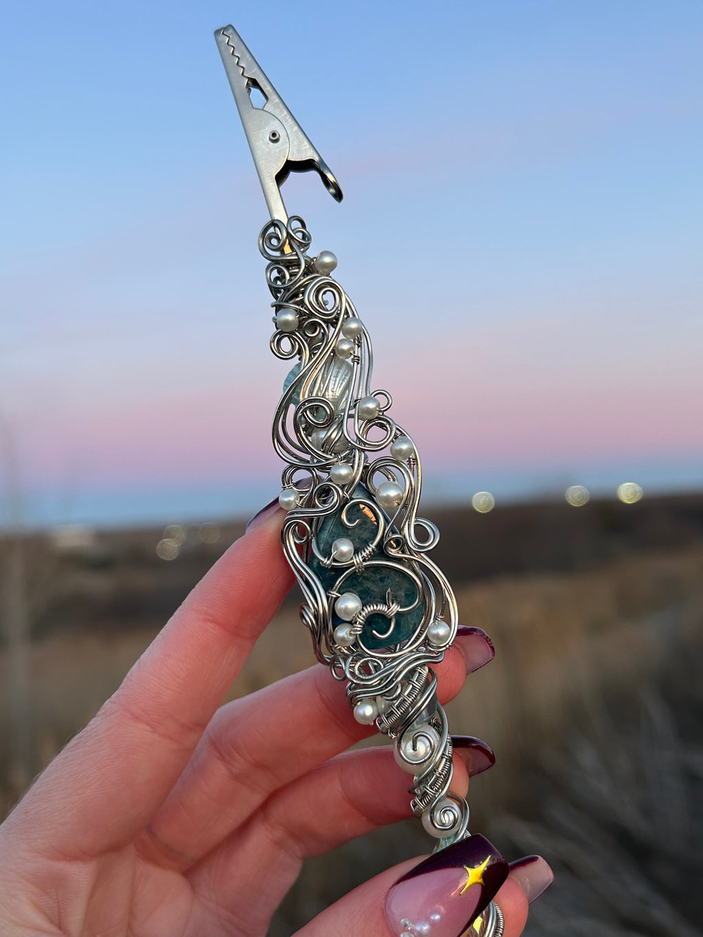 Magic Mermaid Smoking Wand With Blue Apatite