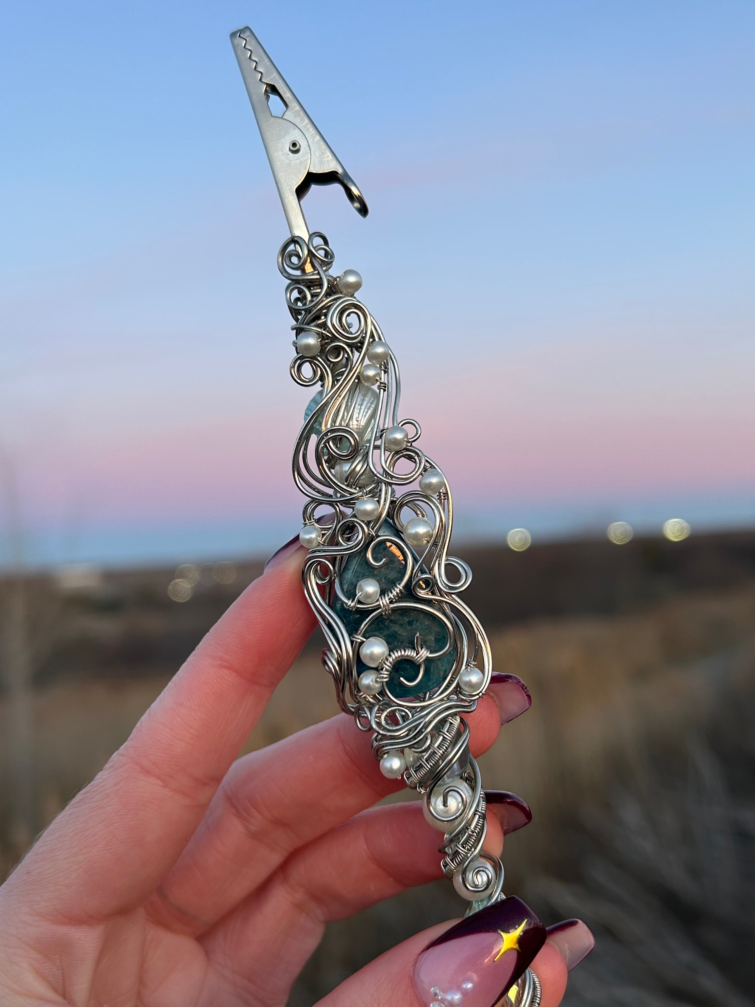Magic Mermaid Smoking Wand With Blue Apatite
