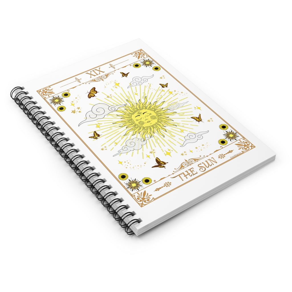 The Sun Tarot Card Spiritual Lined Page Journal | For Manifestation, Spellwork, Shadow Work, Self Reflection, And More