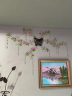 Labradorite Crystal Butterfly Wire Wrapped Cherry Blossom Wall Hanger Statement Piece