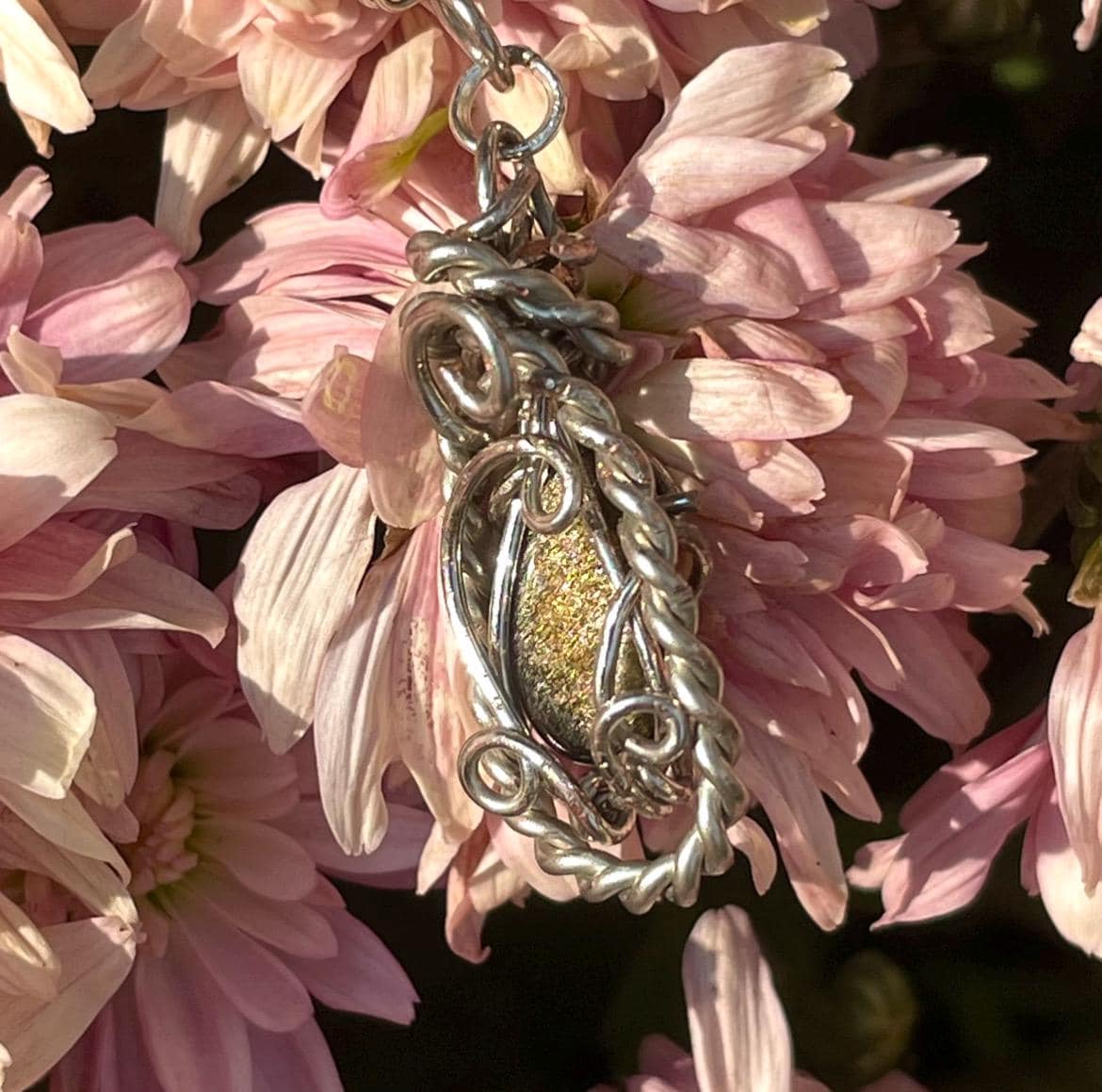 222 Angel Number Smoking Wand With Gold Sheen Obsidian