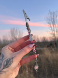 111 Angel Number Smoking Wand With Rose Quartz