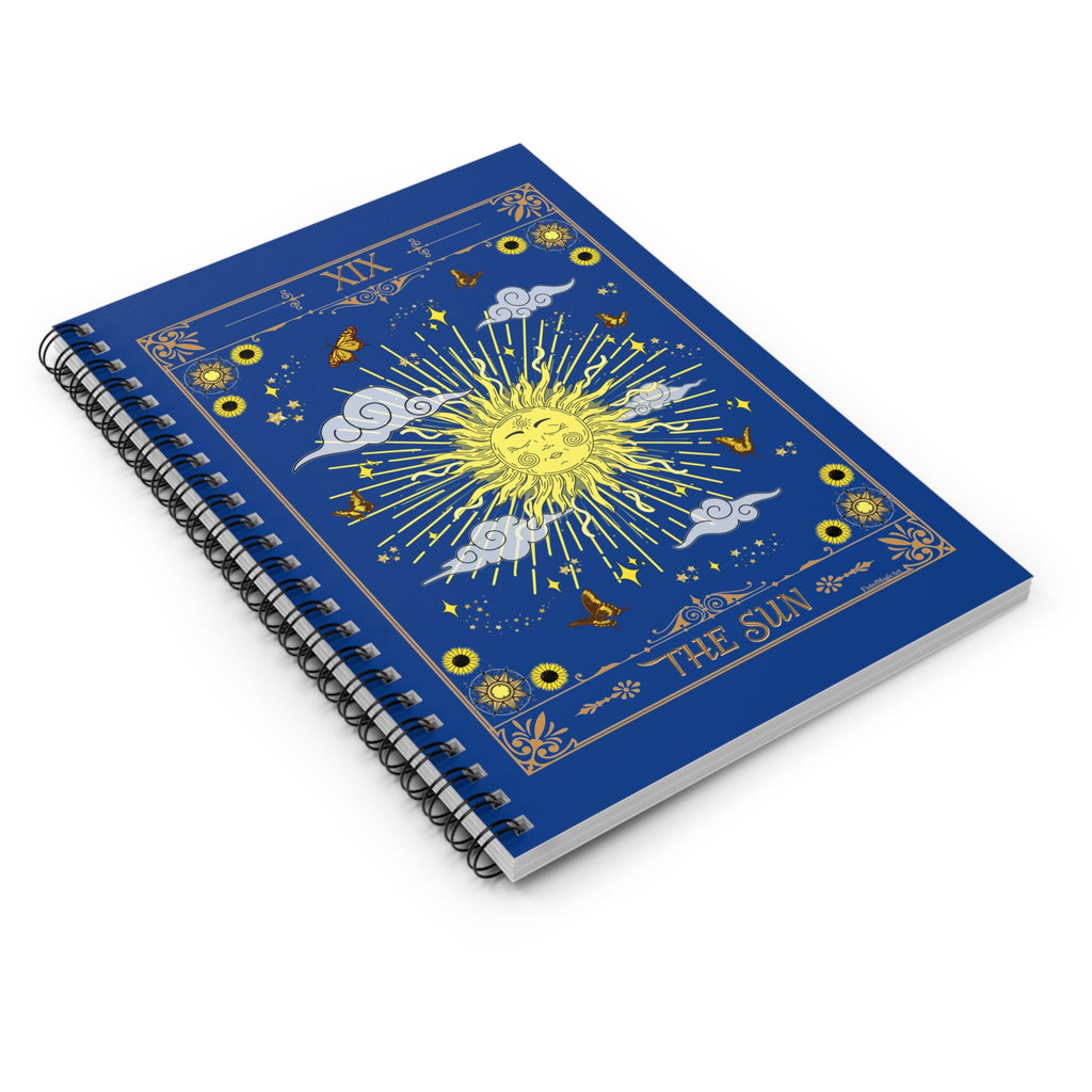 The Sun Tarot Card Spiritual Lined Page Journal | For Manifestation, Spellwork, Shadow Work, Self Reflection, And More