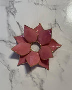 Reversible Wire Wrapped Lotus Flower Crystal Sphere Stand