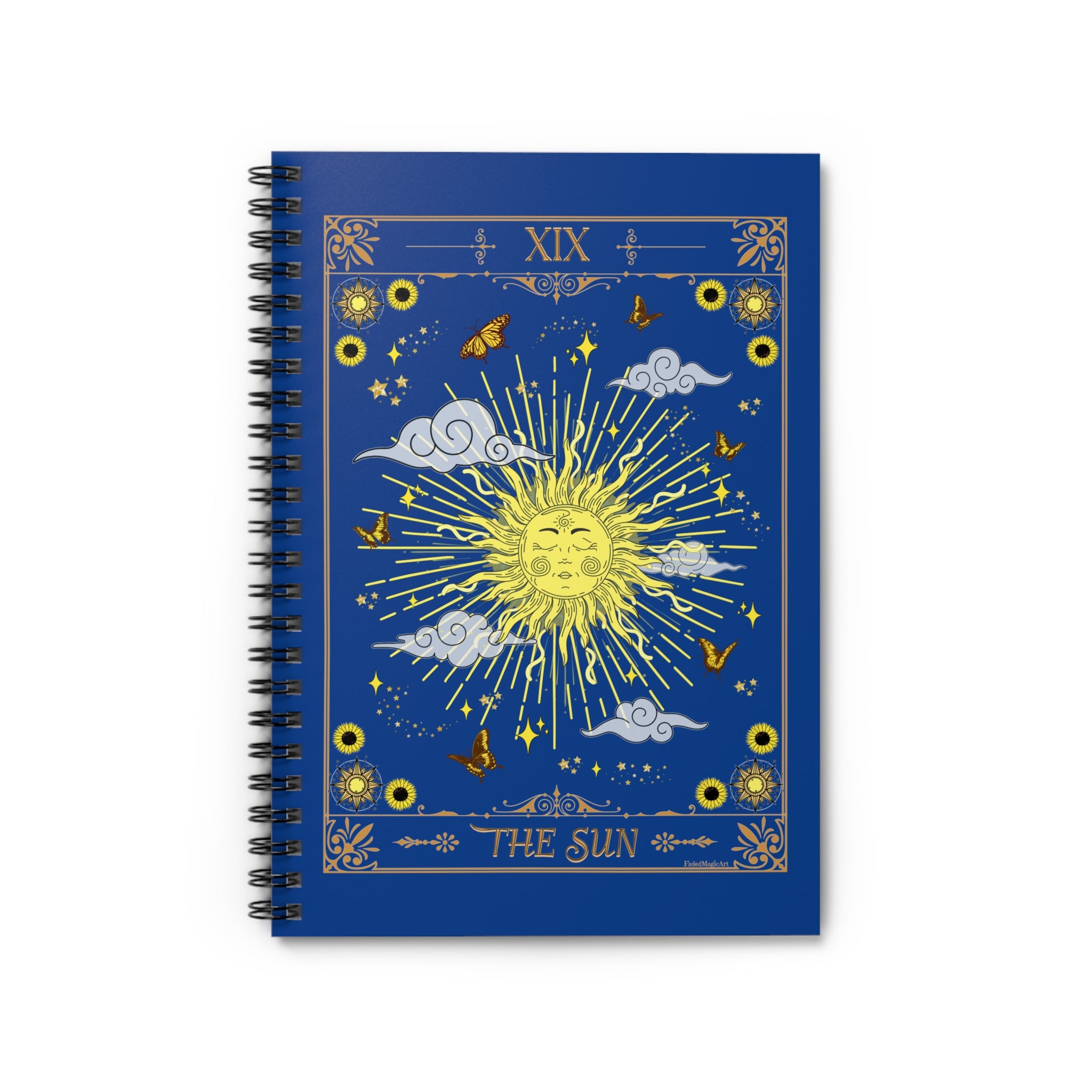 The Sun Tarot Card Spiritual Lined Page Journal | For Manifestation, Spellwork, Shadow Work, Self Reflection, And More