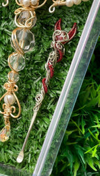 Angel and Devil Smoking Wand And Dab Tool Set With Selenite