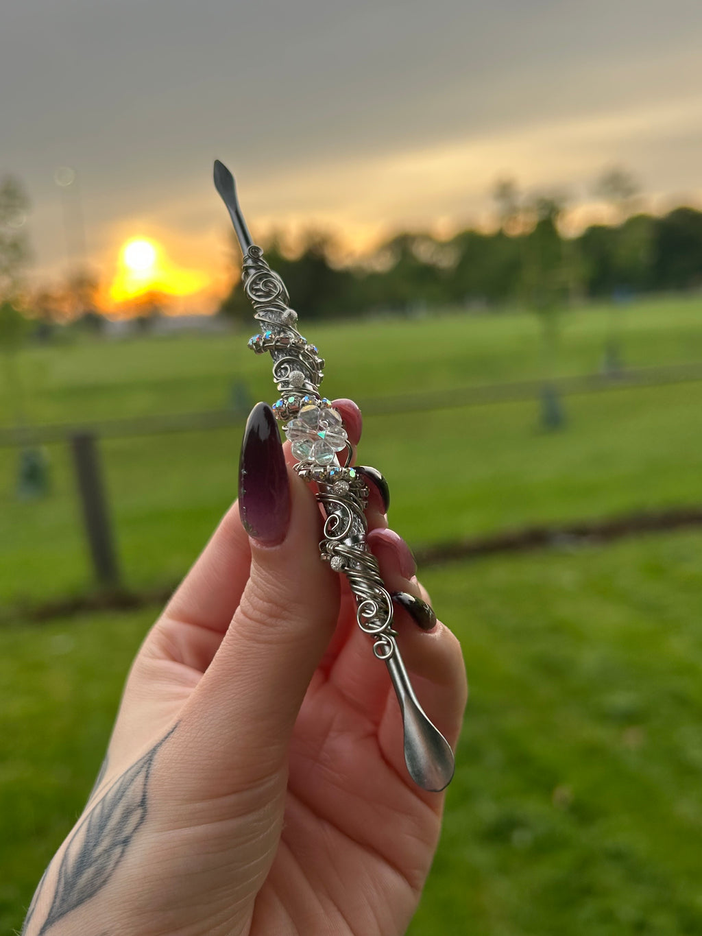 Iridescent Flower Dab Tool Or Bowl Poker