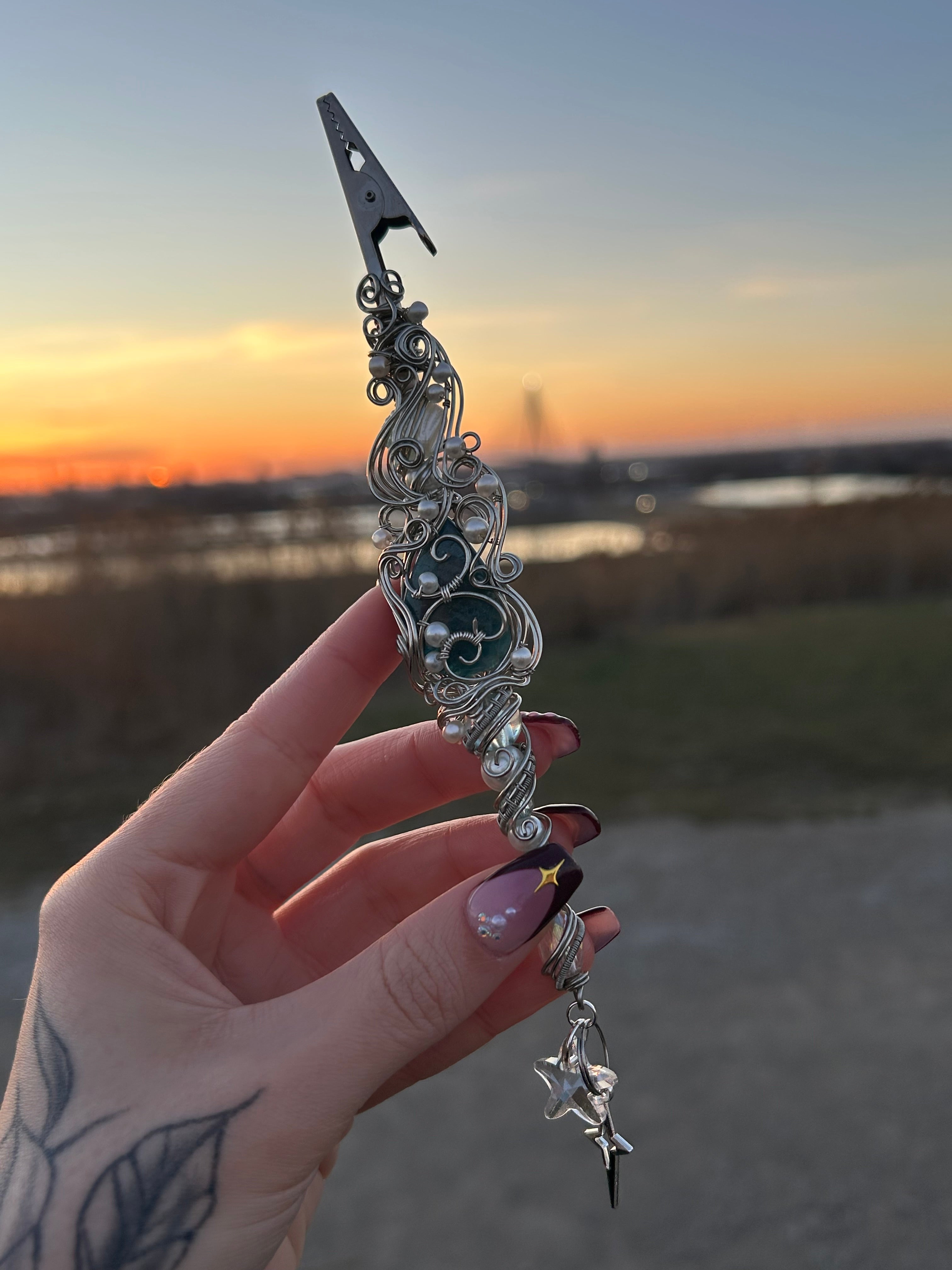 Magic Mermaid Smoking Wand With Blue Apatite