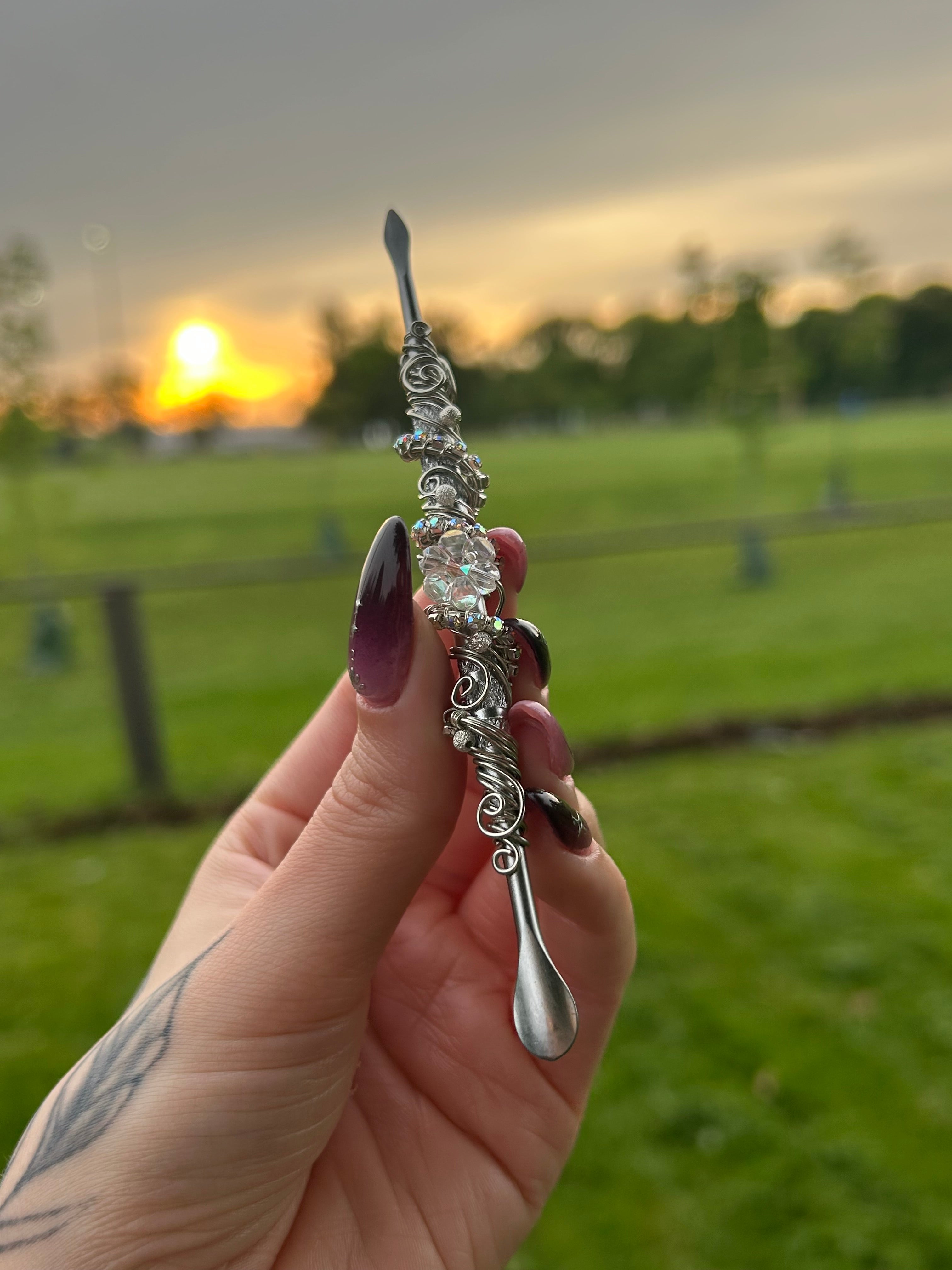 Iridescent Flower Dab Tool Or Bowl Poker