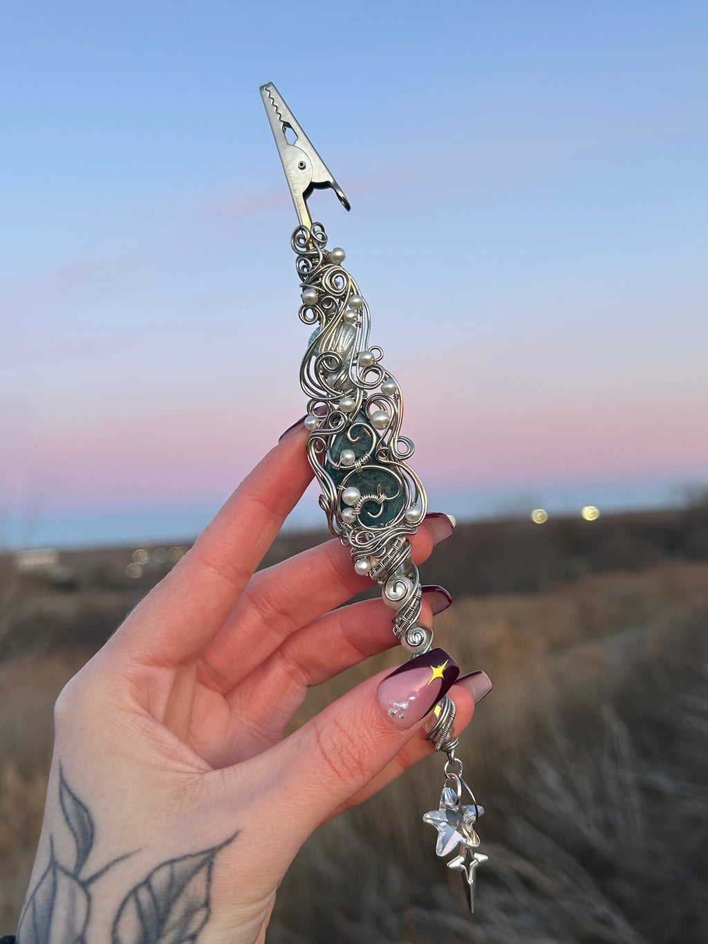 Magic Mermaid Smoking Wand With Blue Apatite