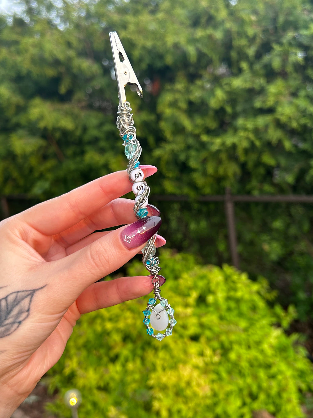 555 Angel Number Smoking Wand With Chalcedony