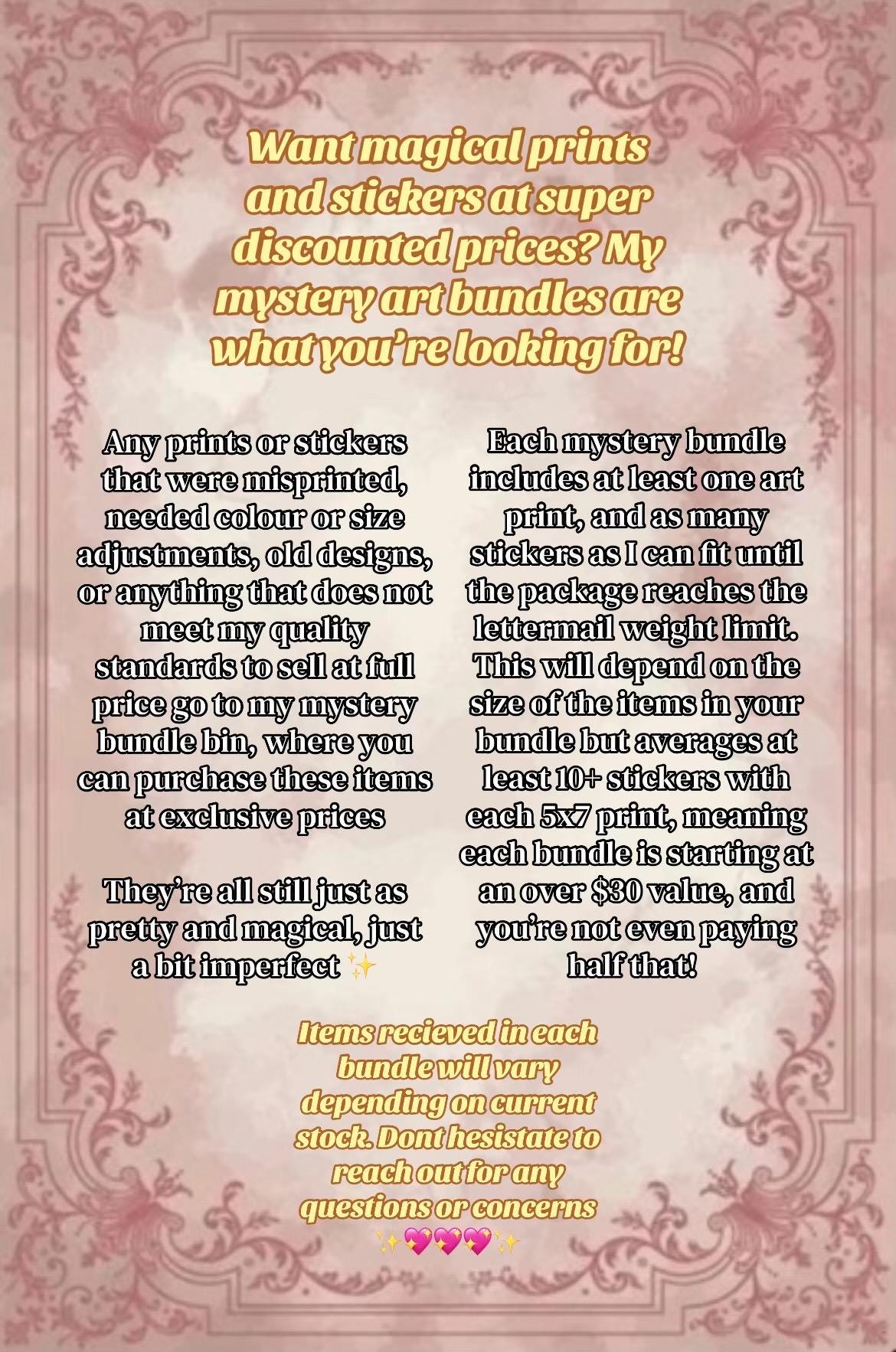 Mystery Art Bundles | Imperfect Stickers And Prints Discounted