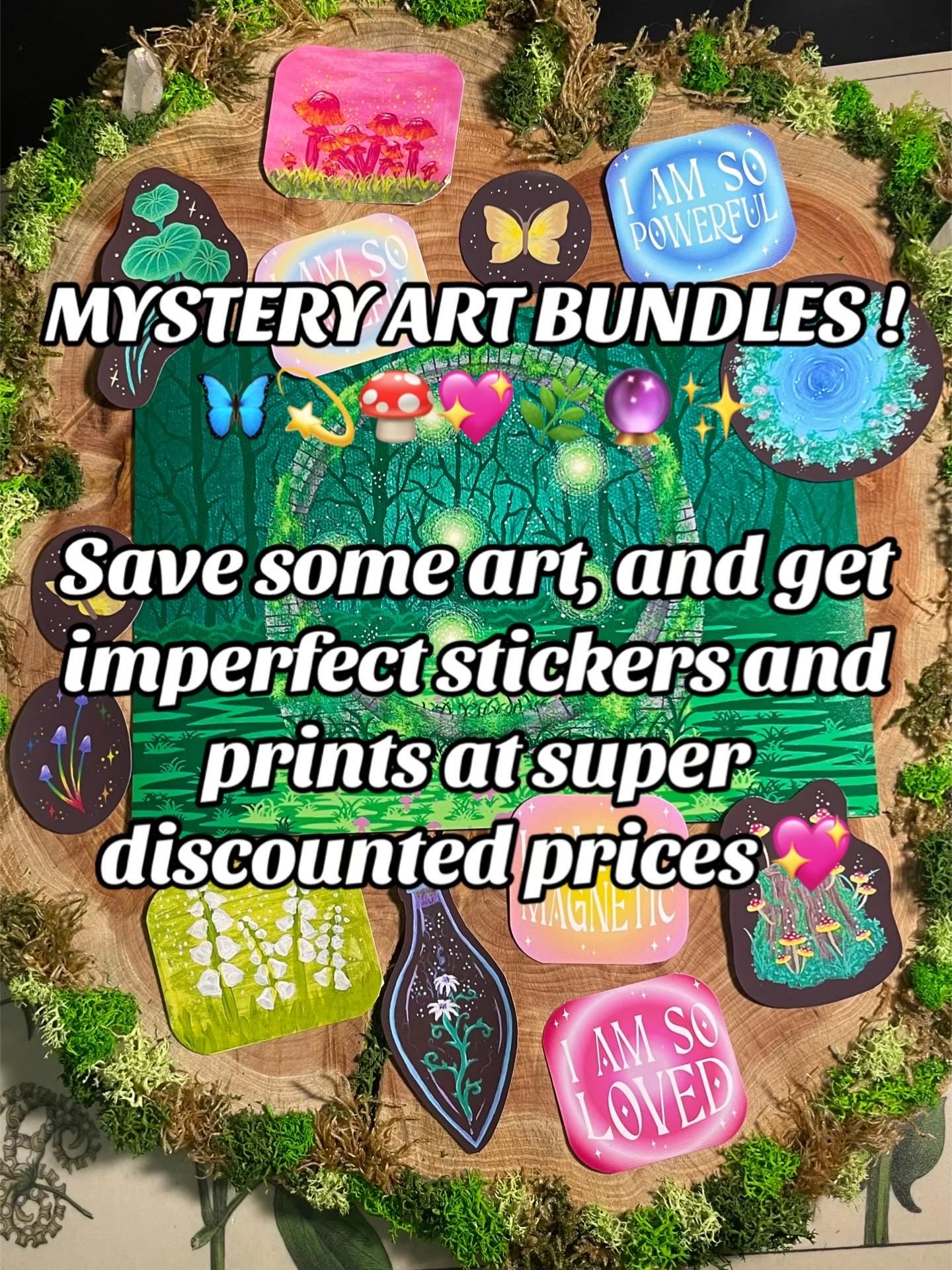 Mystery Art Bundles | Imperfect Stickers And Prints Discounted