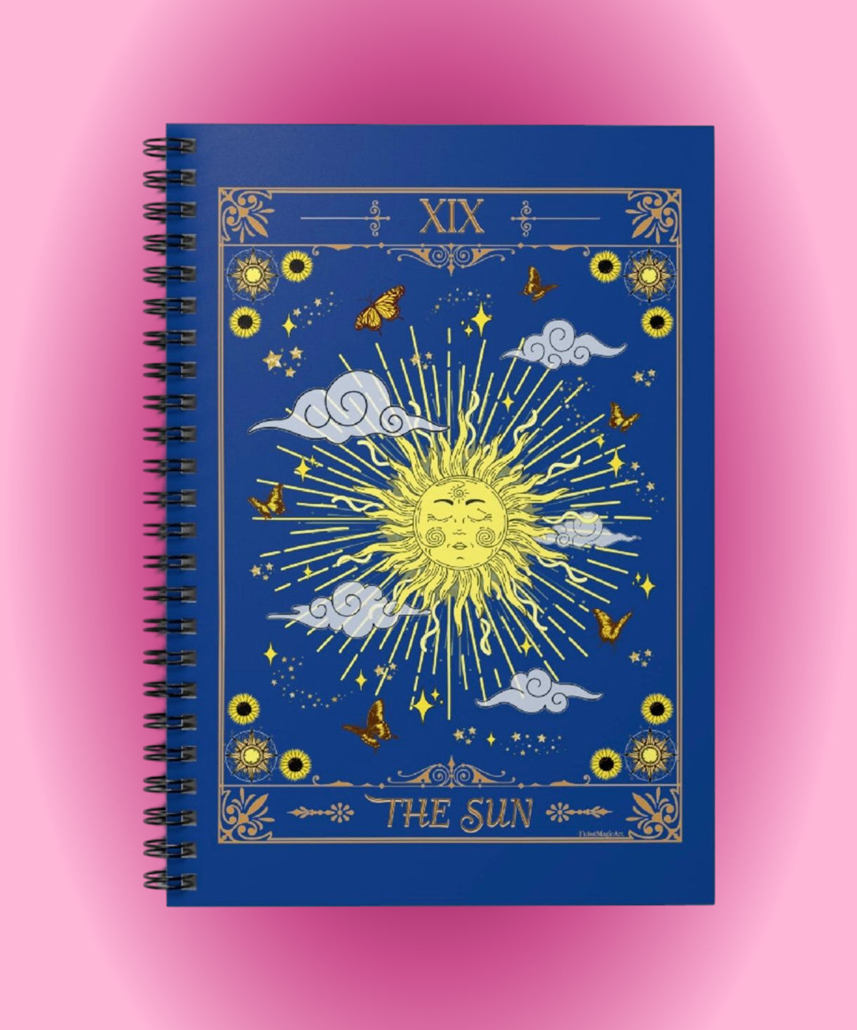 The Sun Tarot Card Spiritual Lined Page Journal | For Manifestation, Spellwork, Shadow Work, Self Reflection, And More